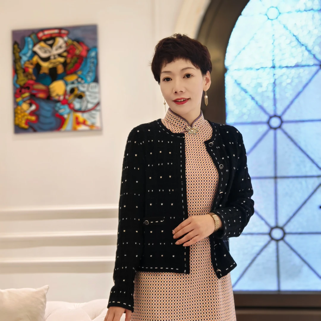 ［漫步］桔紫高品质蕾丝底亮丝薄型羊毛混纺新中式超美旗袍裙喜妈妈