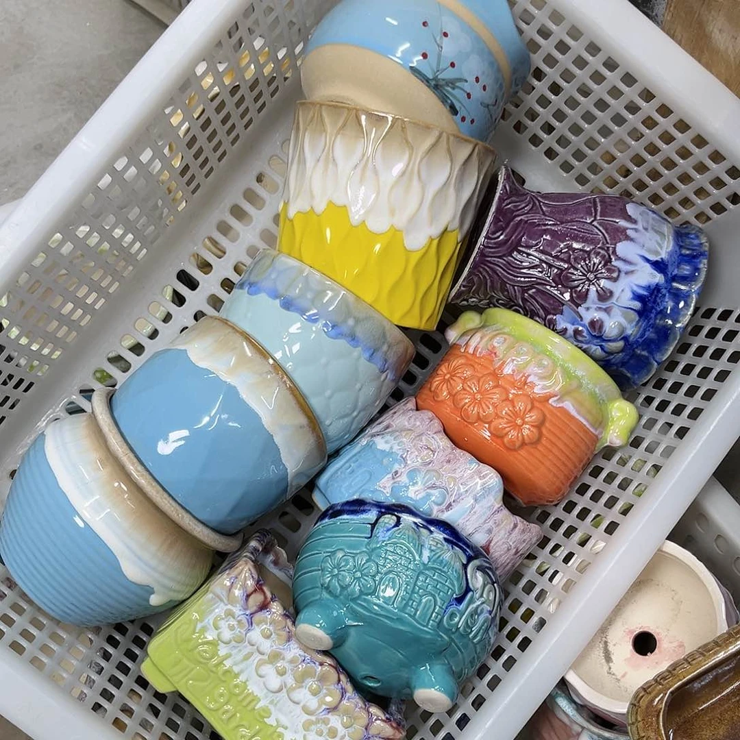 陶瓷陶瓷花盆特价上新口8-10厘米