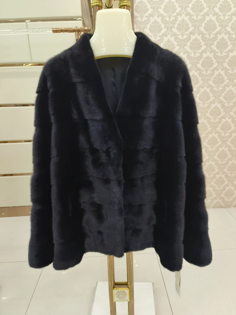 香云纱水貂皮大衣