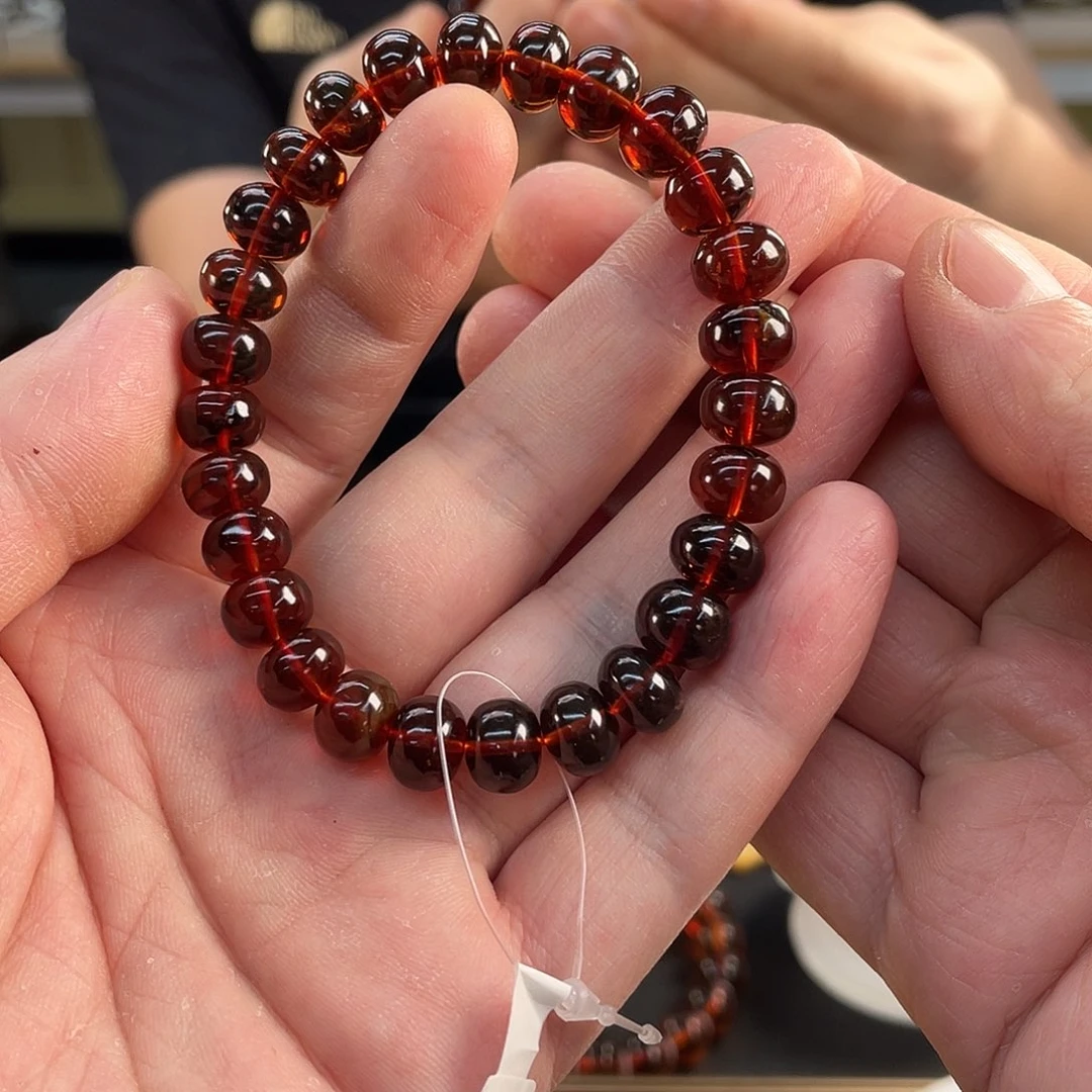 吾***翔琥珀未镶嵌裸石9血珀手串