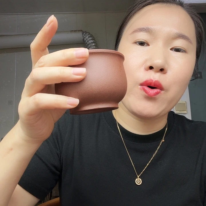 茶壶紫砂原矿紫泥杯200cc