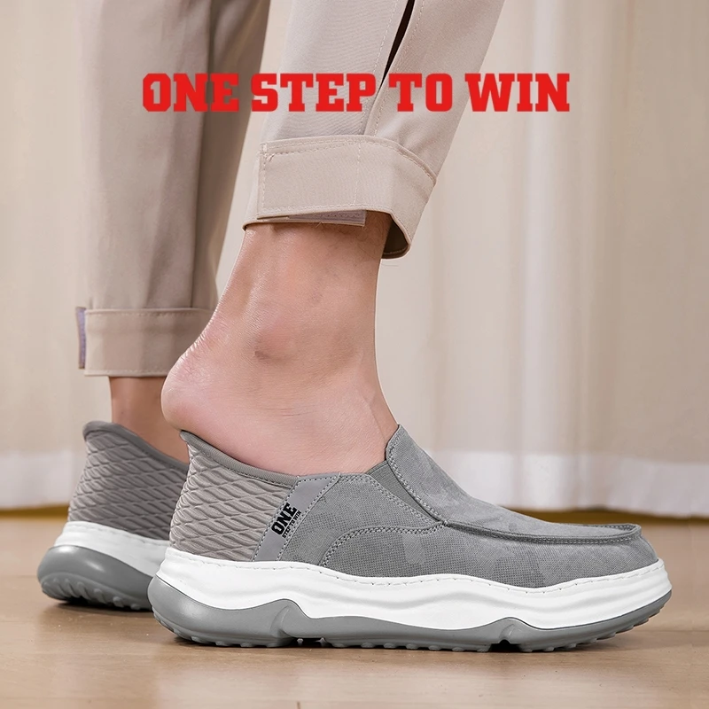 闪穿系列一脚蹬秒穿脱轻便男士免系带一脚蹬懒人鞋健步鞋