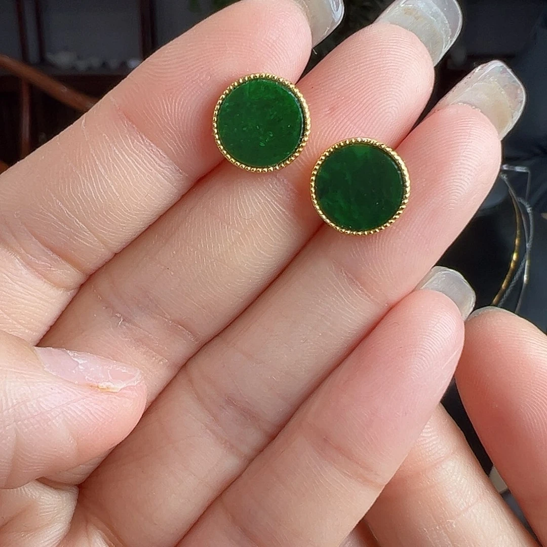 翡翠银S925镶嵌耳饰耳饰2