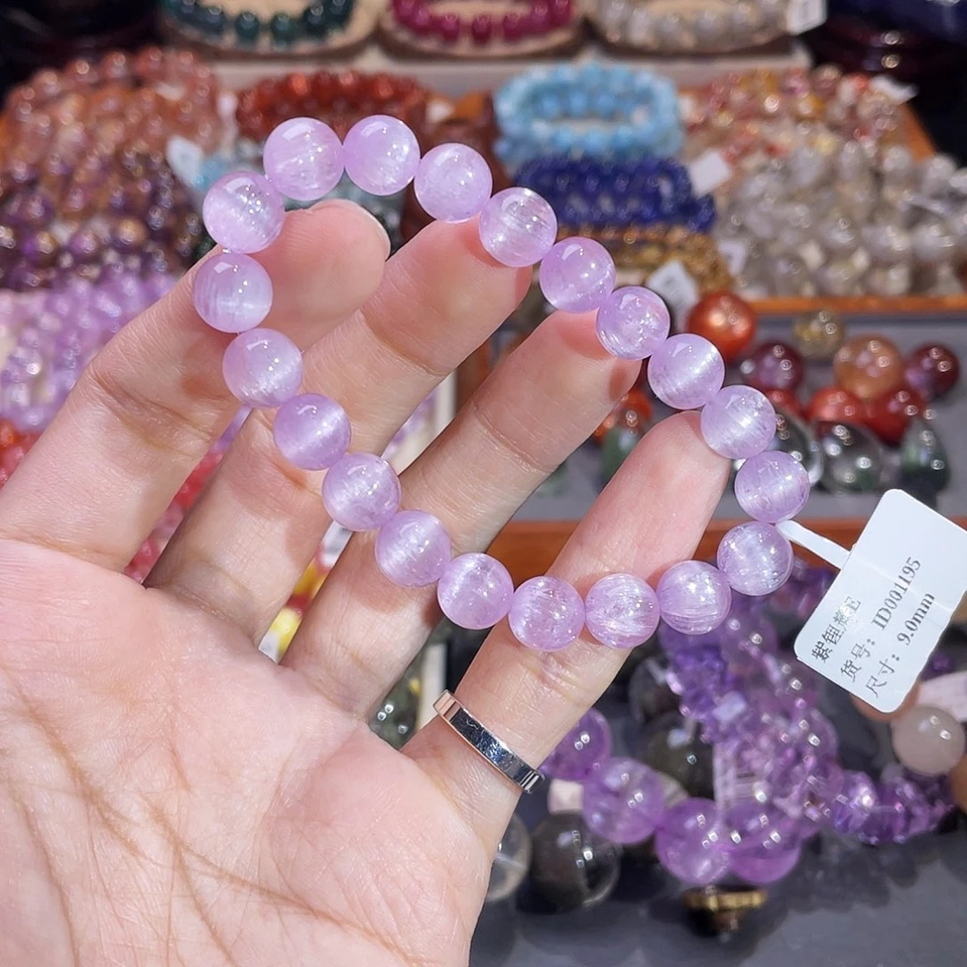 锂辉石手串未镶嵌紫锂辉9