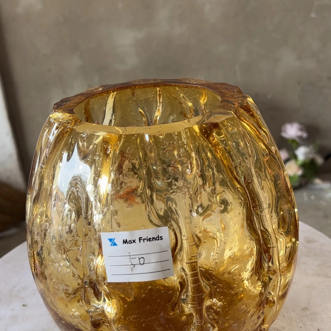 弘扬琉璃花器微瑕高度22