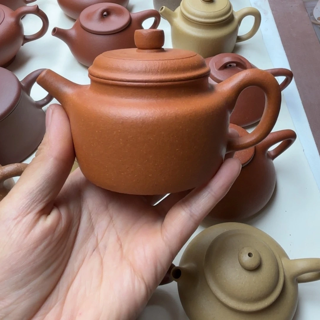 茶壶紫砂黄降坡150cc微瑕