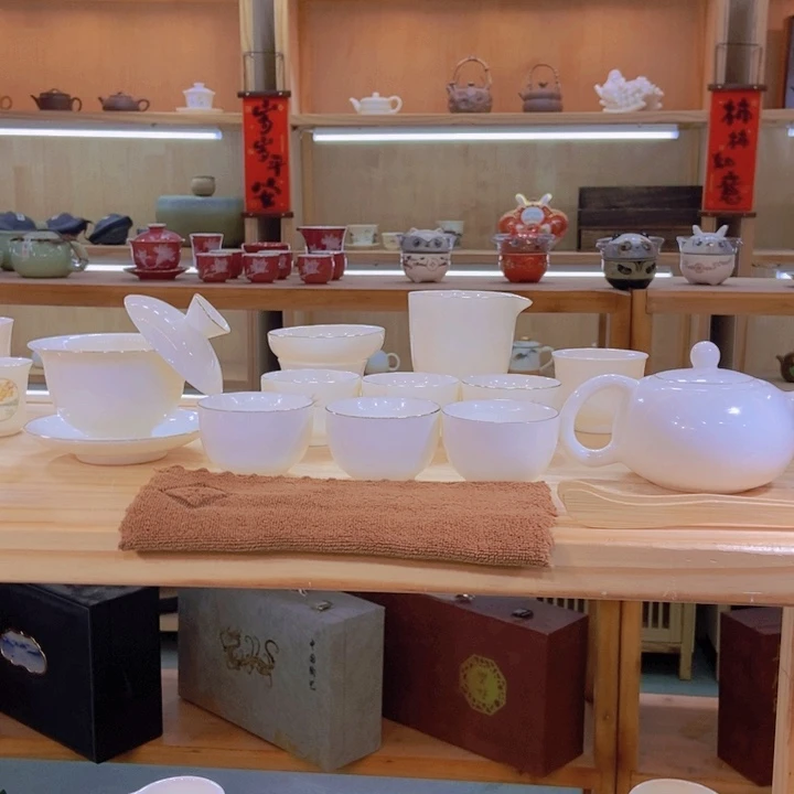 呼*纯白茶具套装和白色茶