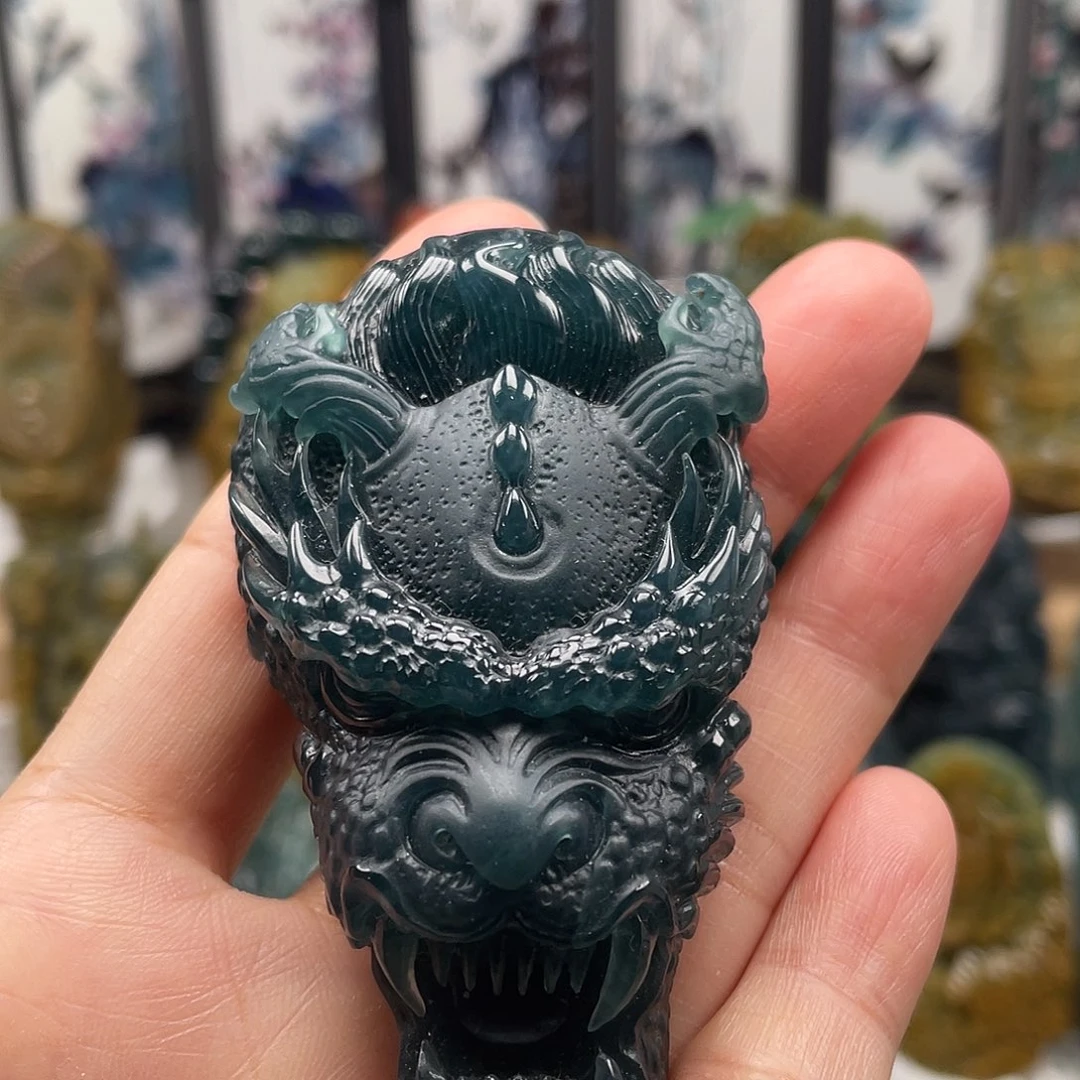 翡翠未镶嵌颈饰天然翡翠a货龙头