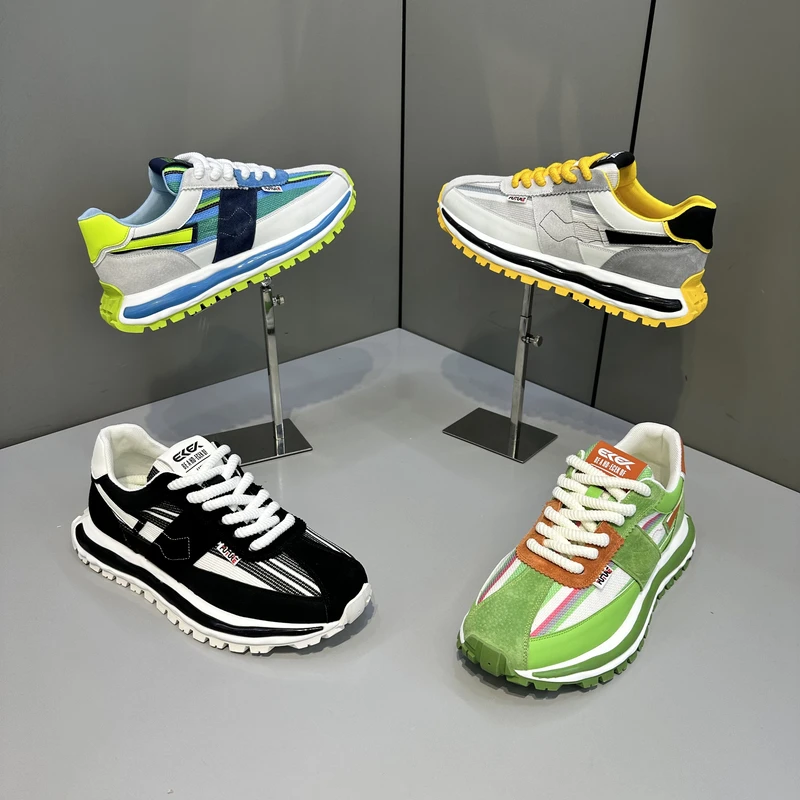 欧洲站潮牌2025春季轻奢阿甘潮鞋时尚透气软底舒适潮流运动男鞋