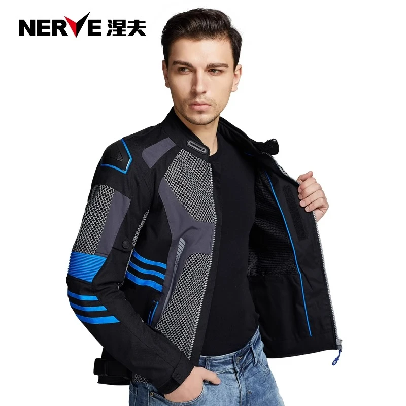 涅夫时空狼烟摩托车骑行服男女夏季网眼透气机车赛车服防摔夹克