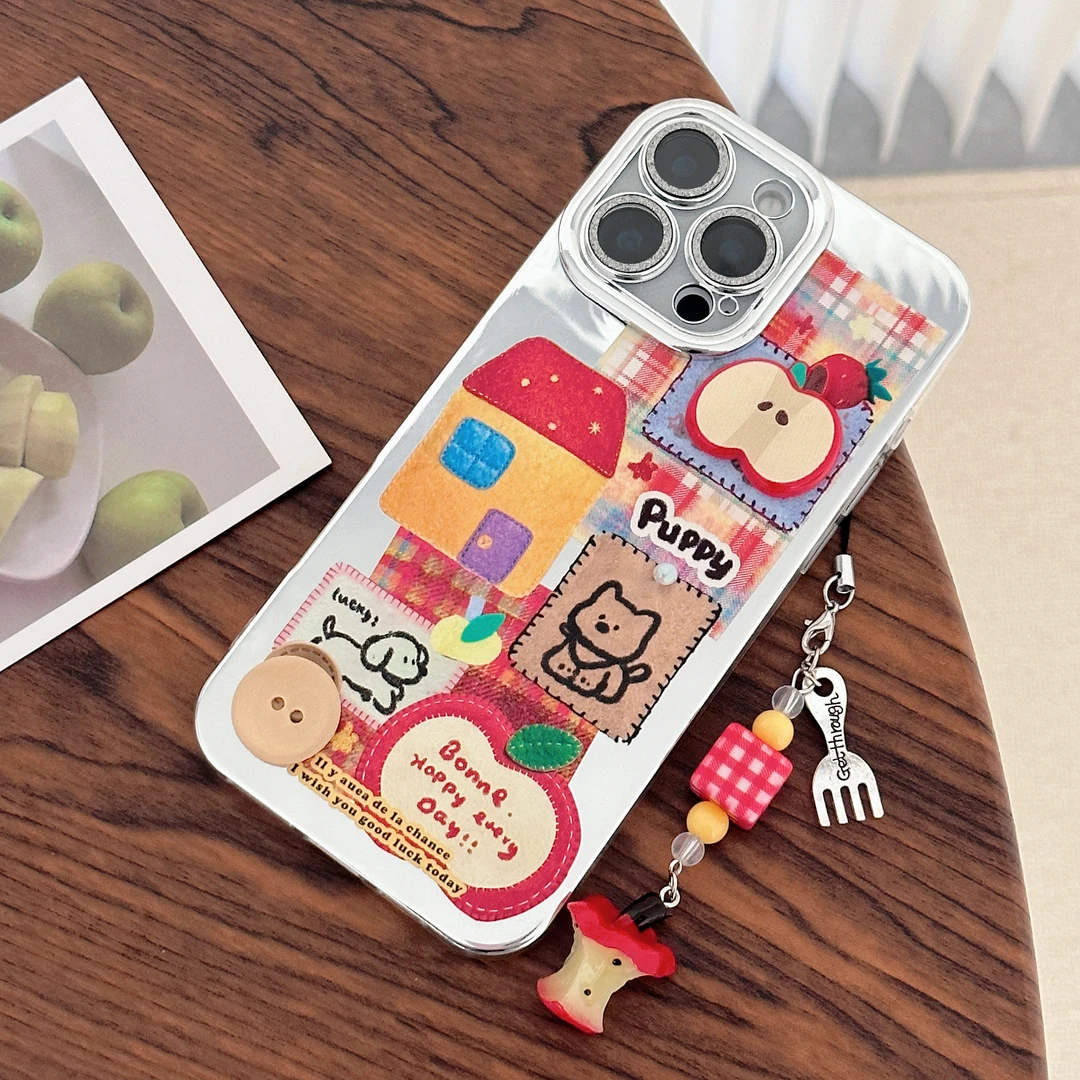 镜头膜立体苹果适用13苹果16手机壳iphone15promax全包14手链镜面