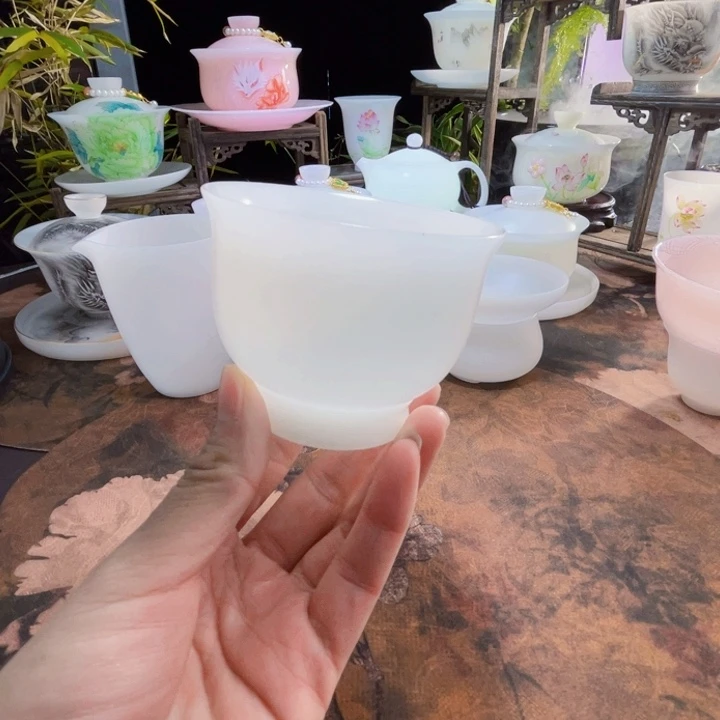 冰晶璞玉素烧玉兰杯120ml