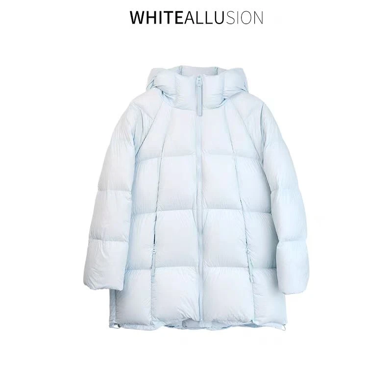 轻职风休闲风肯豆风极简风休闲冬季女款棉服宽松中长款601