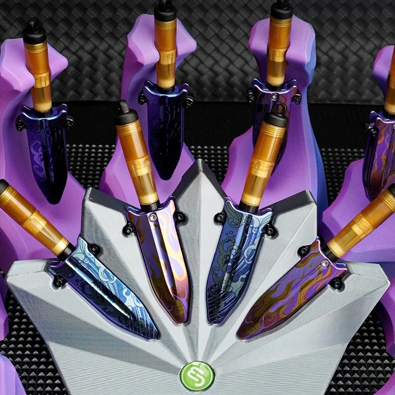 【量子e学】MJ-EDC一念之剑edc玩具魔灵解压玩具金属推牌叮叮潮玩