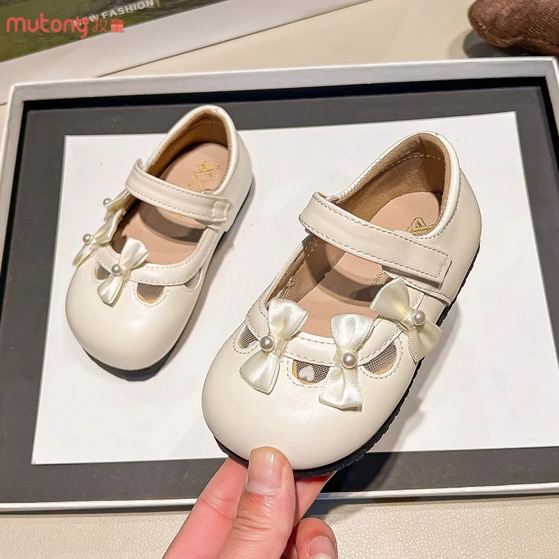 ABC公主鞋女童皮鞋2025新款春季儿童鞋子春秋款银色小女孩演出鞋