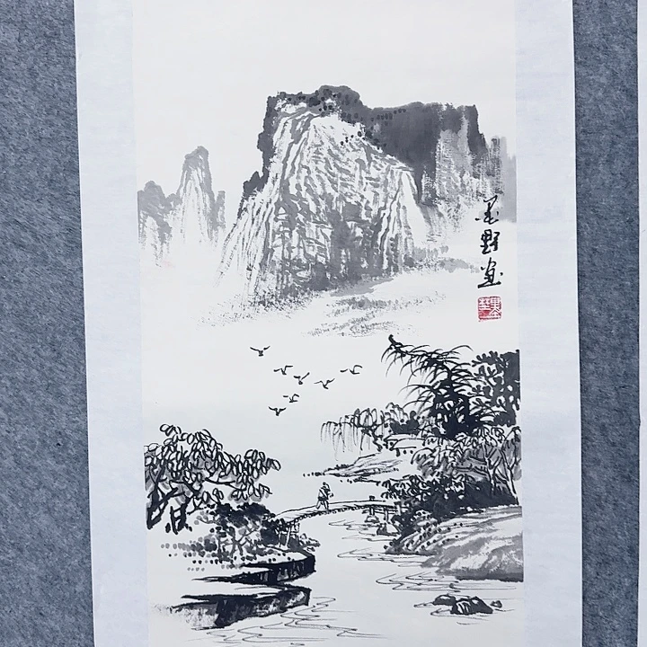 国画山水绘画作品