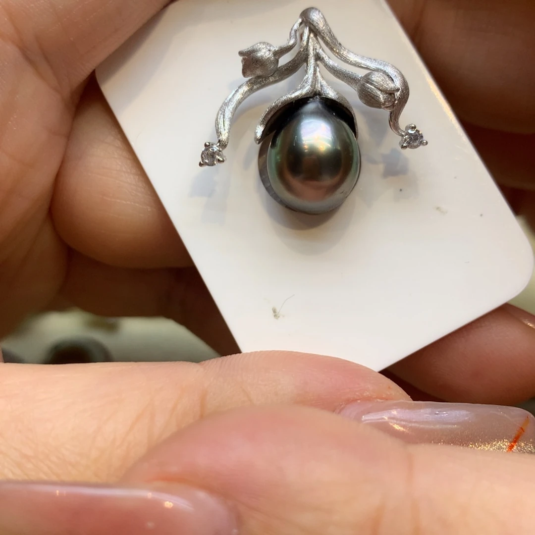 颈饰银S925镶嵌海水珍珠