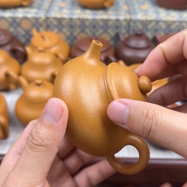 途***友茶壶紫砂黄金段零添加