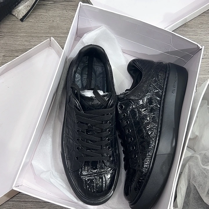 小***肉织物湾鳄全鳄板鞋38码