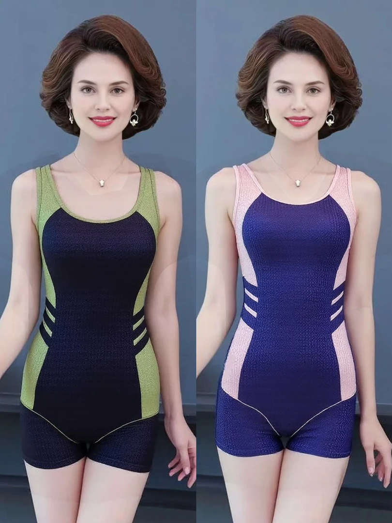 小宇B款蓝色平角潜水服