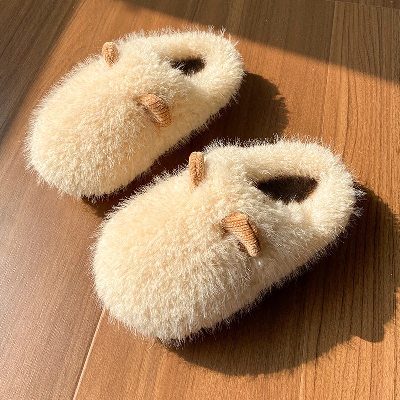 棉拖鞋女士撸猫感秋冬季新款室内居家防滑厚底毛绒保暖毛毛棉拖鞋