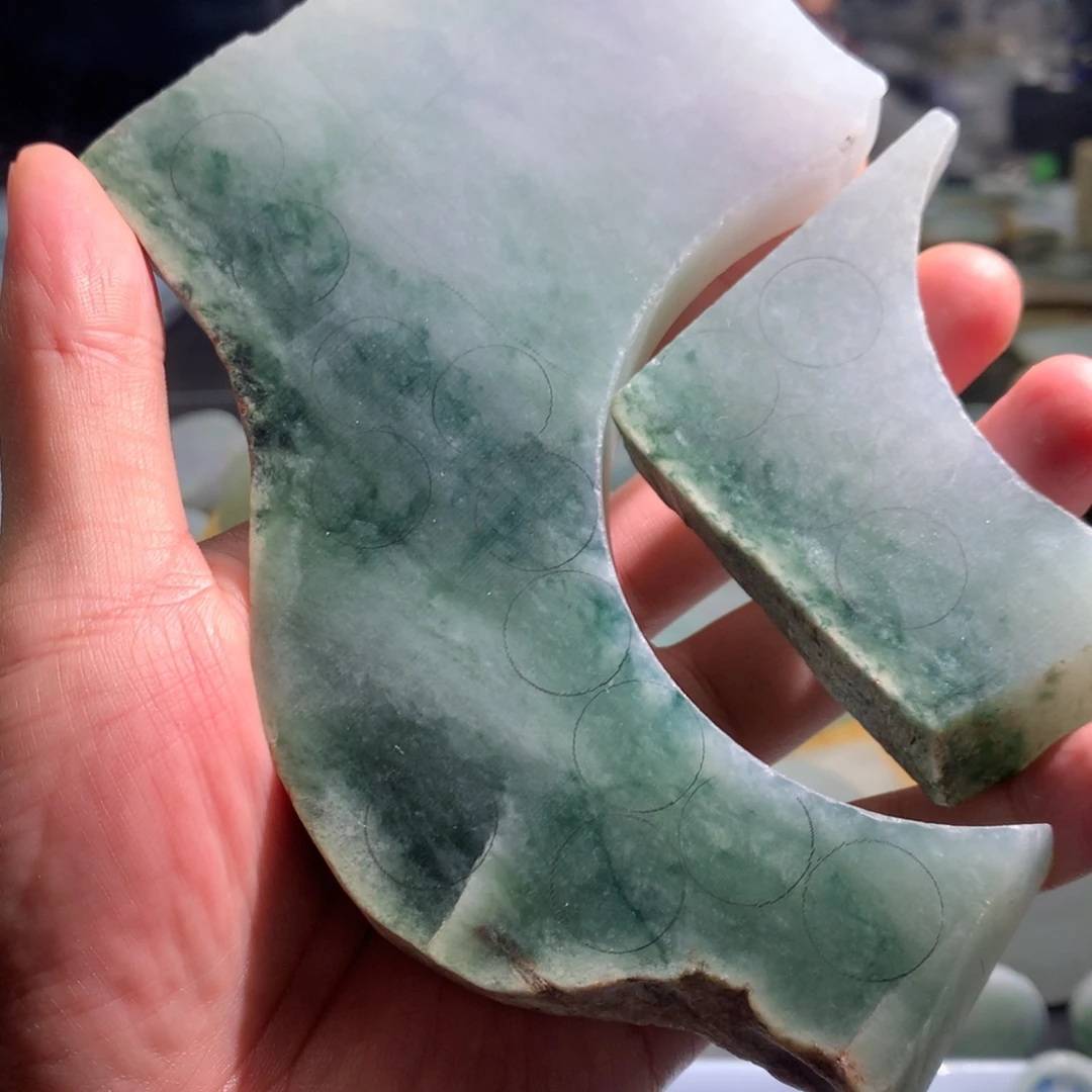 定制翡翠未镶嵌珠子料 卡13