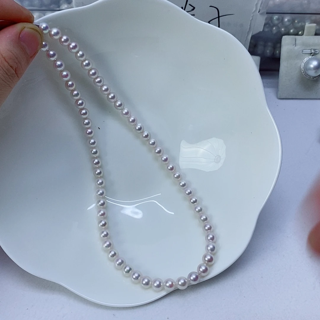 海水珍珠银S925镶嵌颈饰