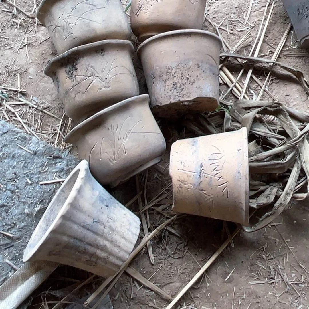 紫砂老盆处理一组七只