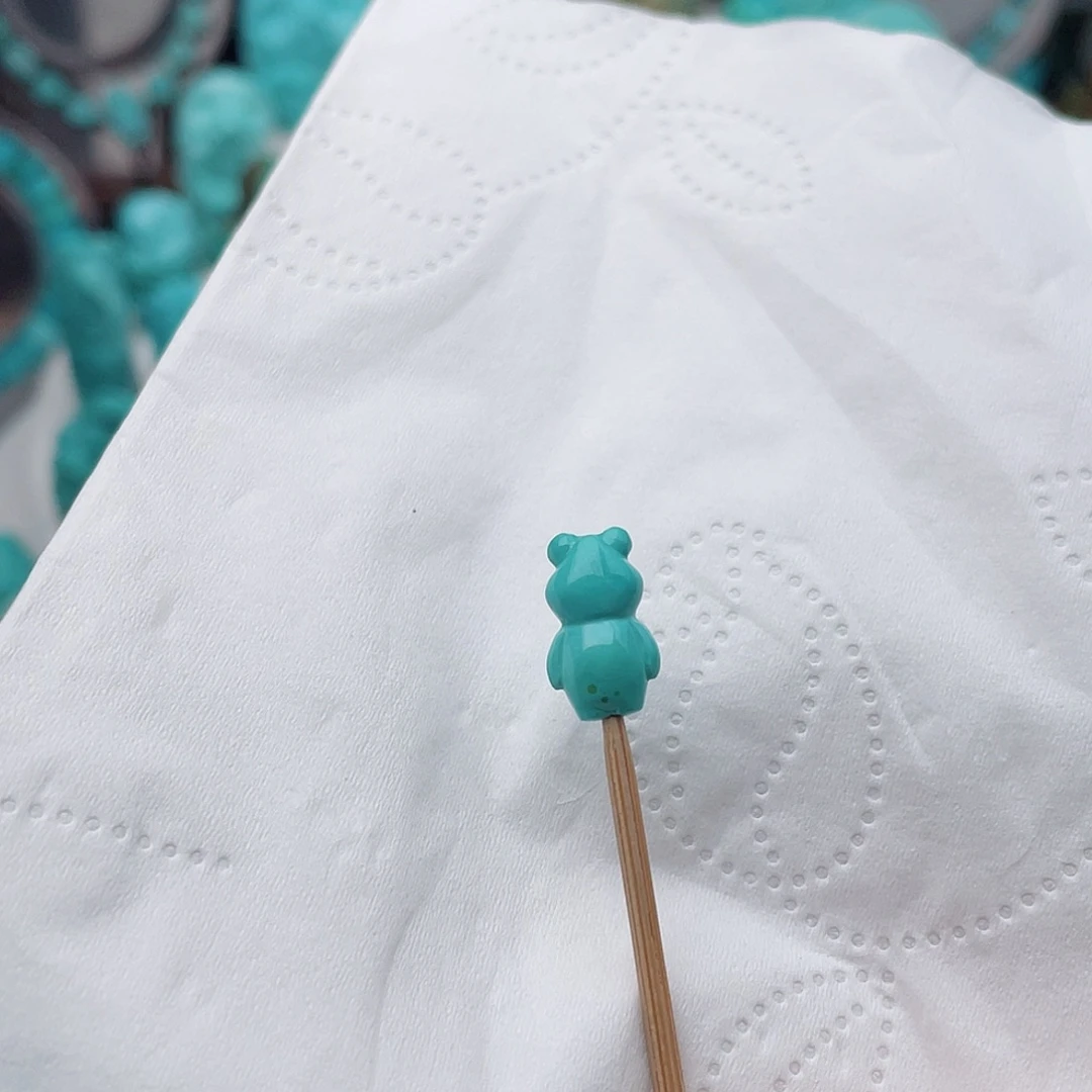 糖***稀绿松石未镶嵌颈饰