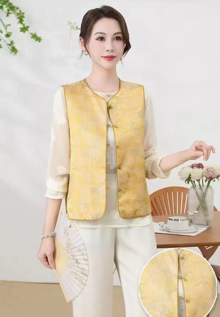 《霞姐服饰》春季新款时尚国风马甲气质轻奢百搭潮流货号：12