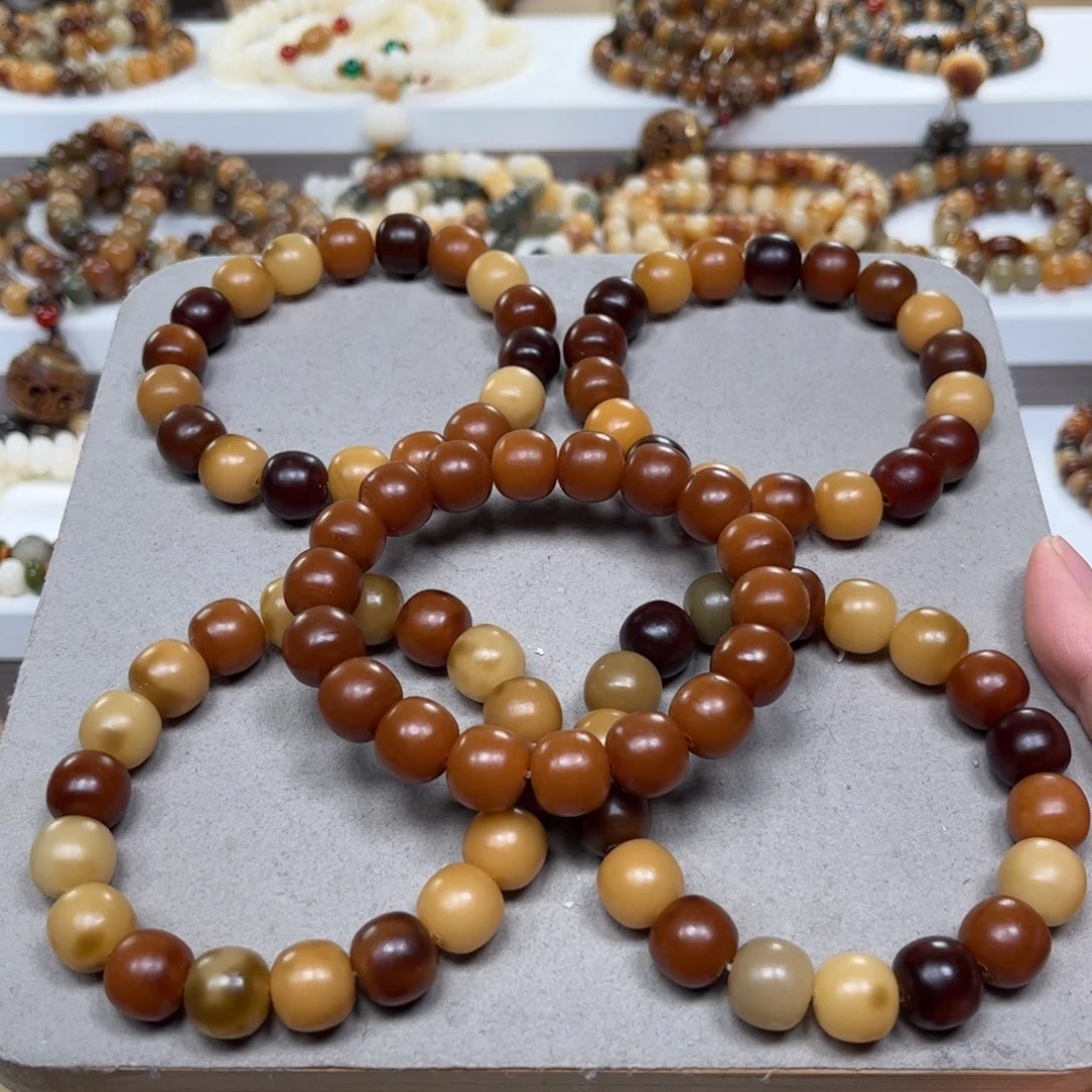 吊坠白玉菩提多宝风化果手串卡12