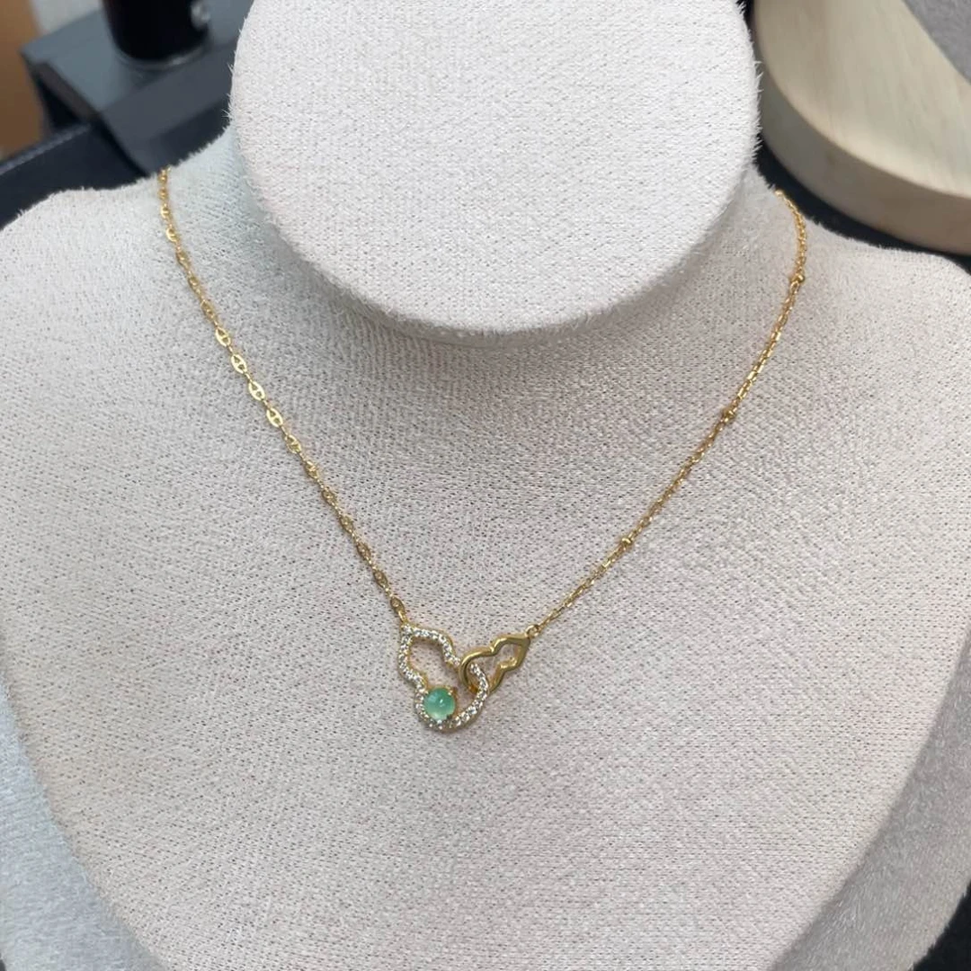 翡翠颈饰银S925镶嵌57880