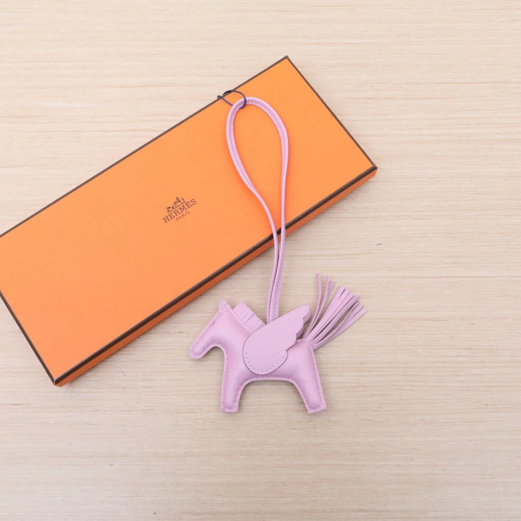 99新 Hermes/爱马仕 【小花念念】皮革S rodeo小号小飞马挂件