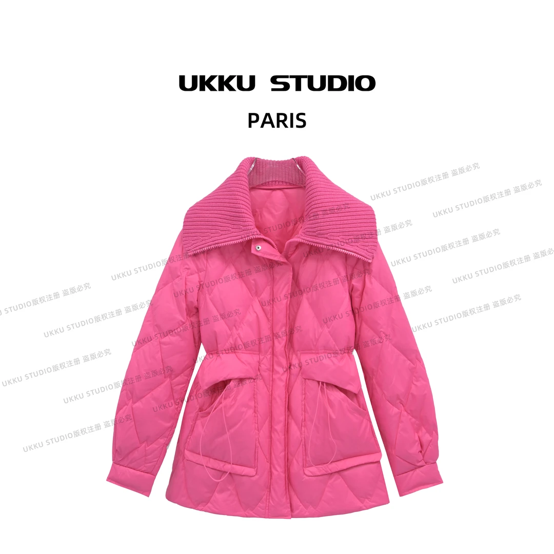 小尧【UKKUSTUDIO】秋冬设计师收腰显瘦潮流保暖女款羽绒服513216