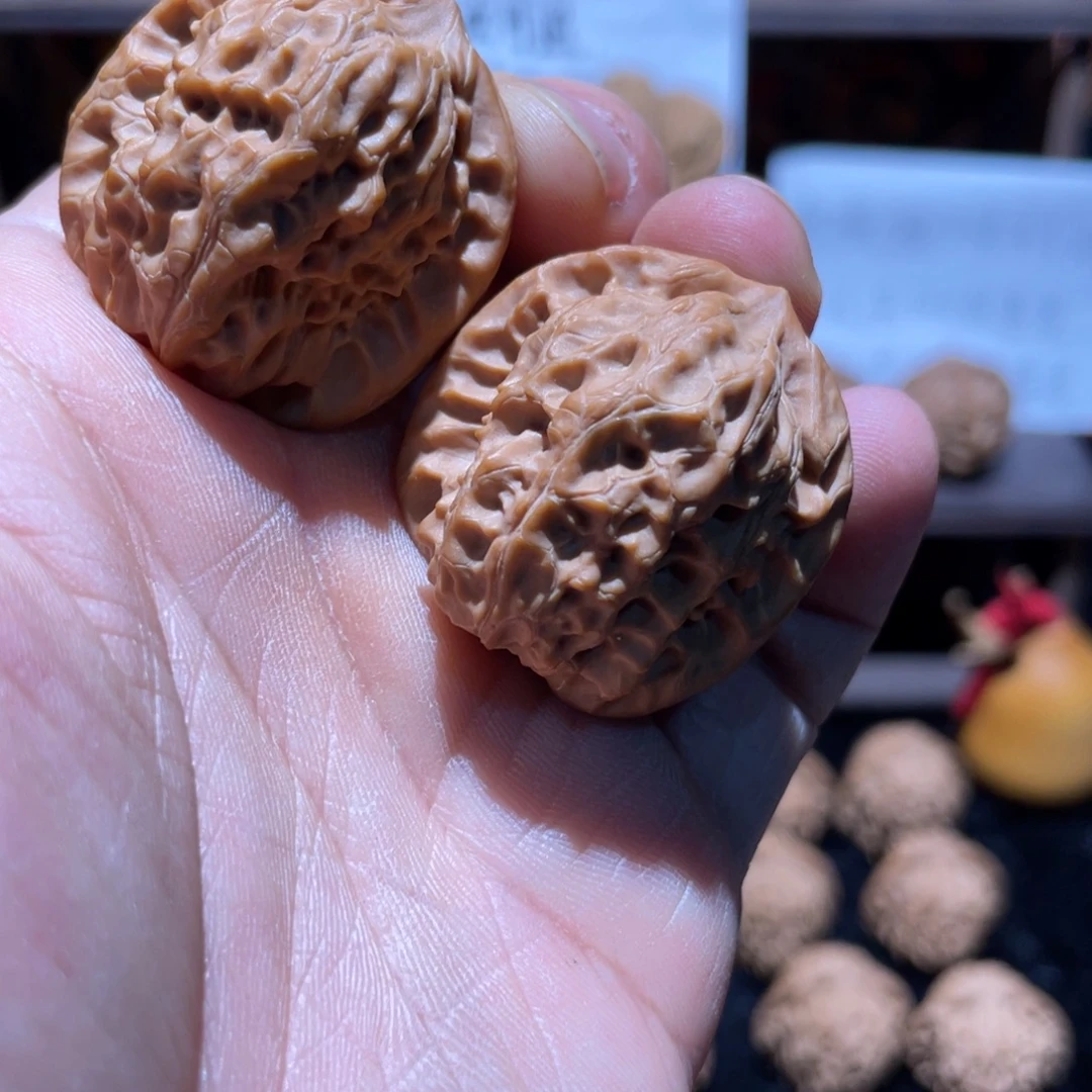 把件文玩核桃33白蛇骨小手捻