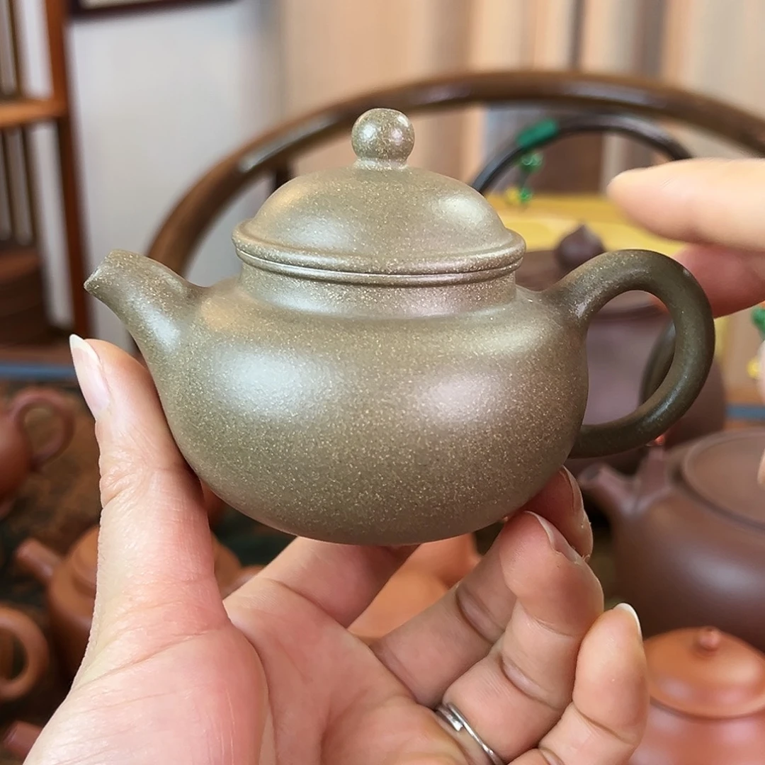 紫砂茶壶精品莲子壶 青段泥 150cc
