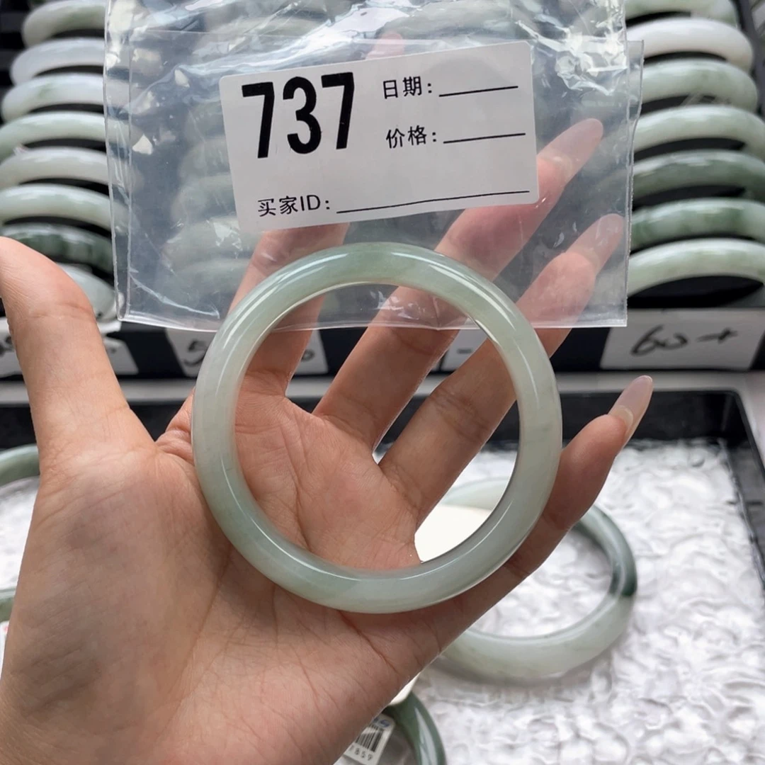 石英质玉（天山翠）手镯未镶嵌737