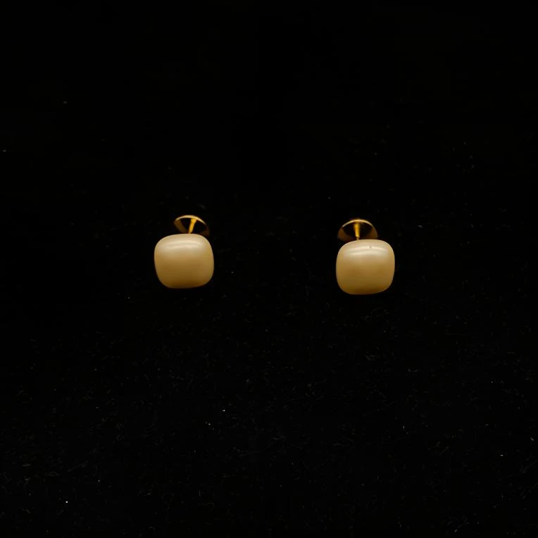 铜合金仿水晶耳饰 铜合金原创设计miss Kimmy简约方珠