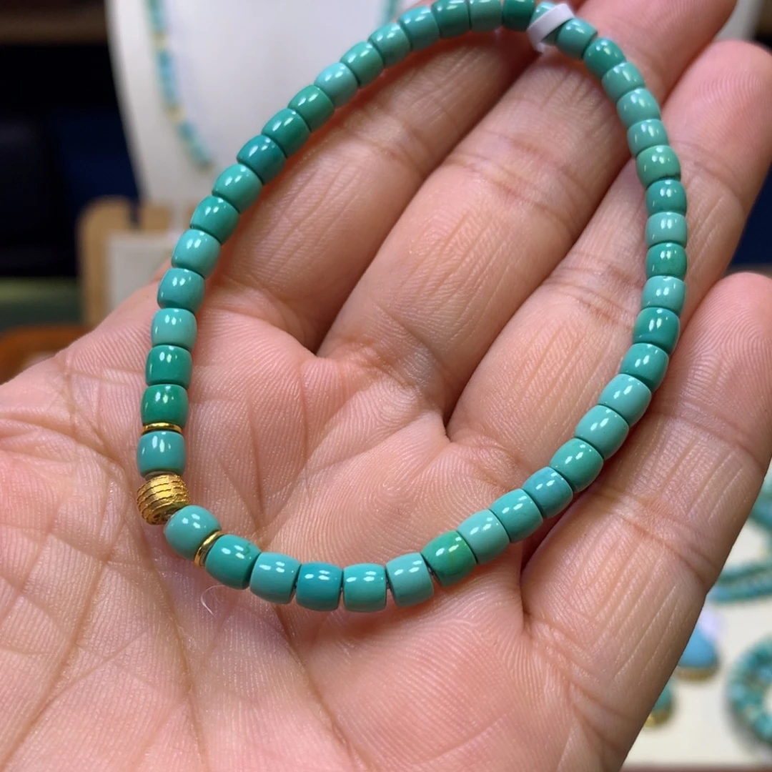 绿松石18K金镶嵌单圈