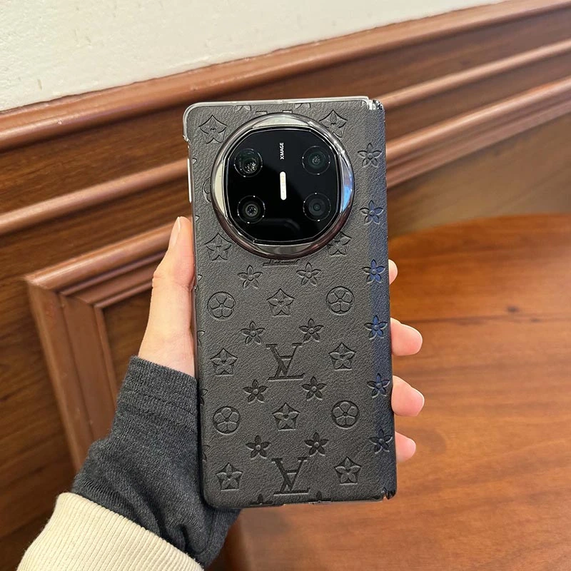 适用华为Matex6真皮潮牌全包手机壳华为X6印花中轴防护超薄保护壳