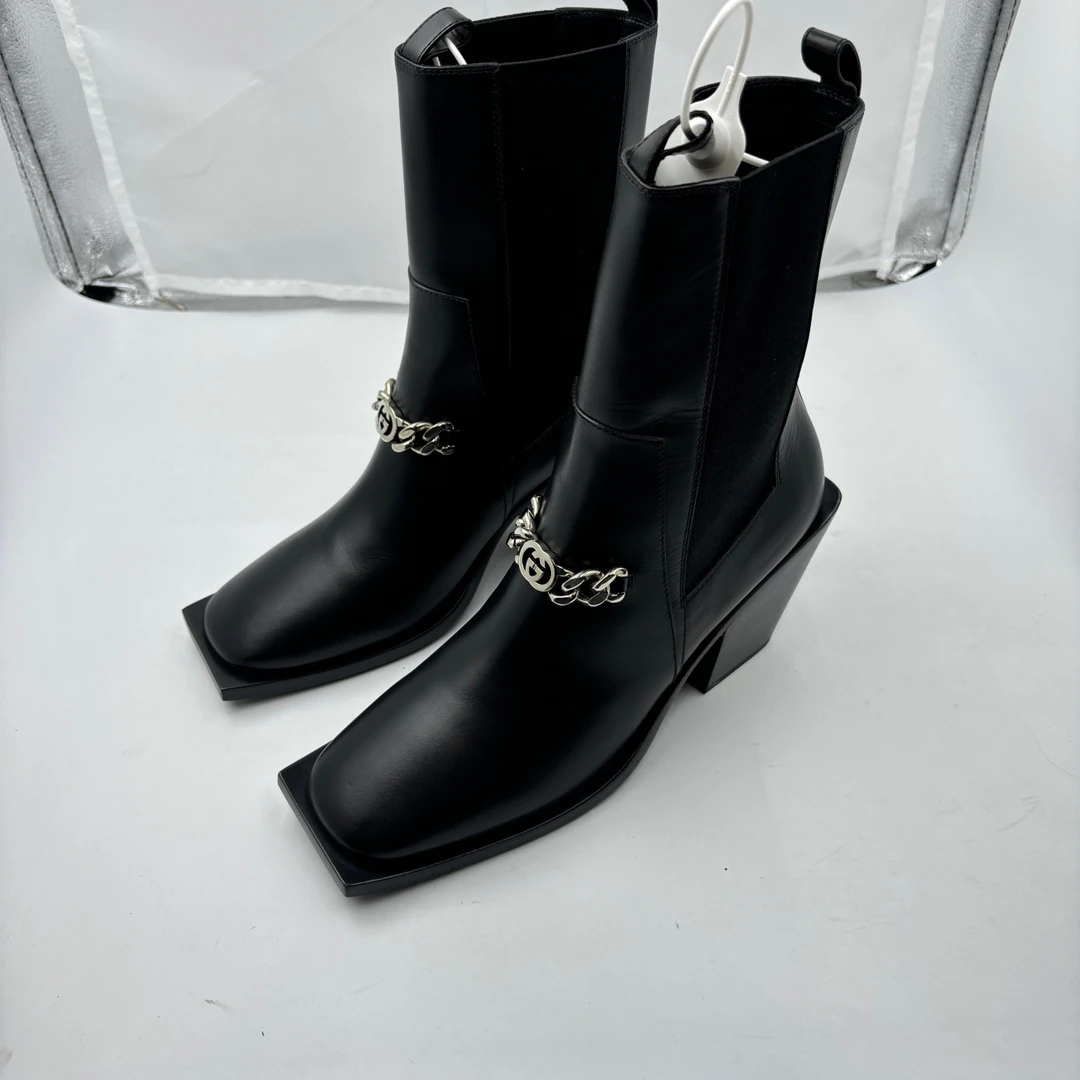 全新未使用 GUCCI/古驰 全新/39.5码/gucci切尔西靴/鞋盒/