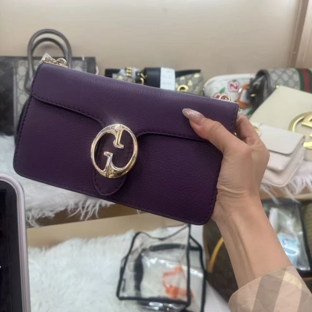 95新 GUCCI/古驰 古驰紫色风琴  myhg  /*二奢包包