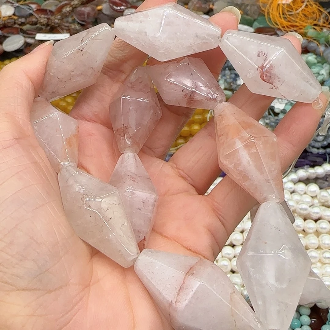 合金玛瑙/玉髓珠宝半成品胶花水晶17-35mm一条