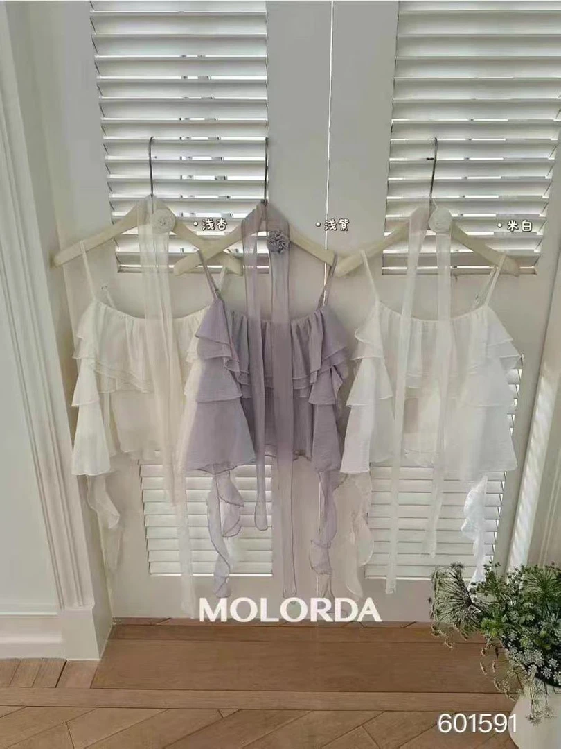 新款吊带慵懒上衣