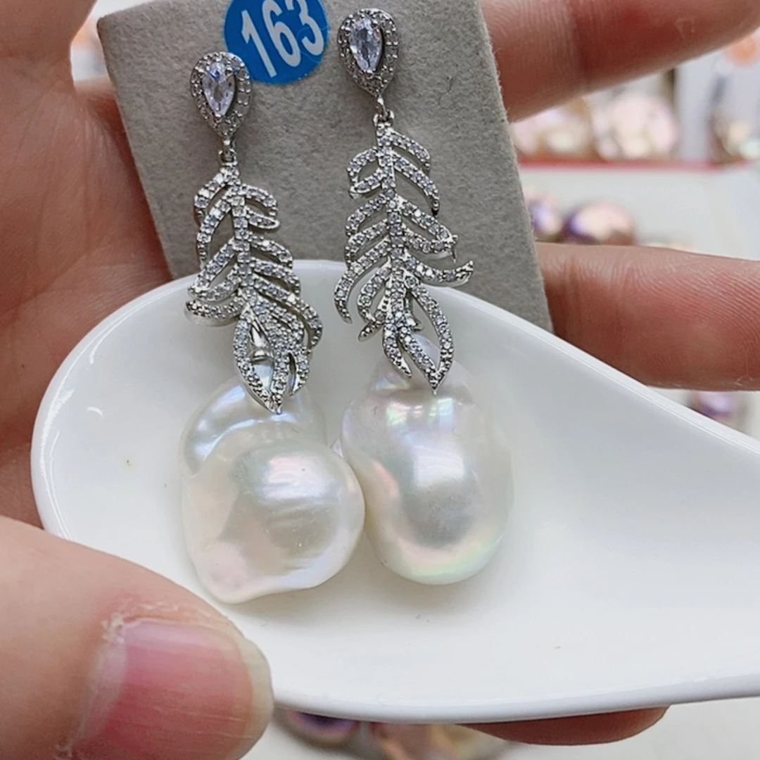 【闪购商品】淡水珍珠耳饰银S925镶嵌