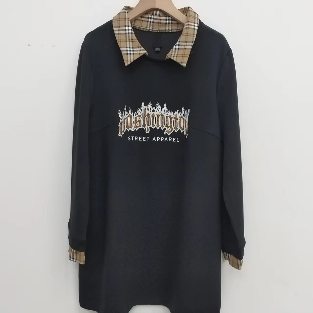 时尚显瘦宽松百搭气质休闲连衣裙1506