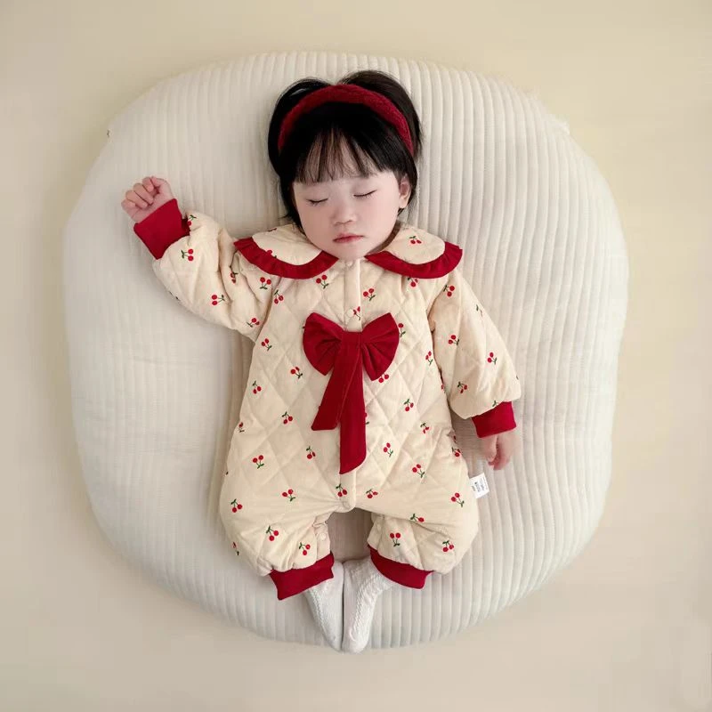 婴幼儿婴儿春夏无骨衣服新生儿宝宝连体衣夏天连体社会摇卷尺哥