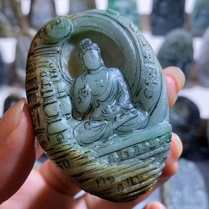 定制翡翠未镶嵌天然翡翠玉石雕刻