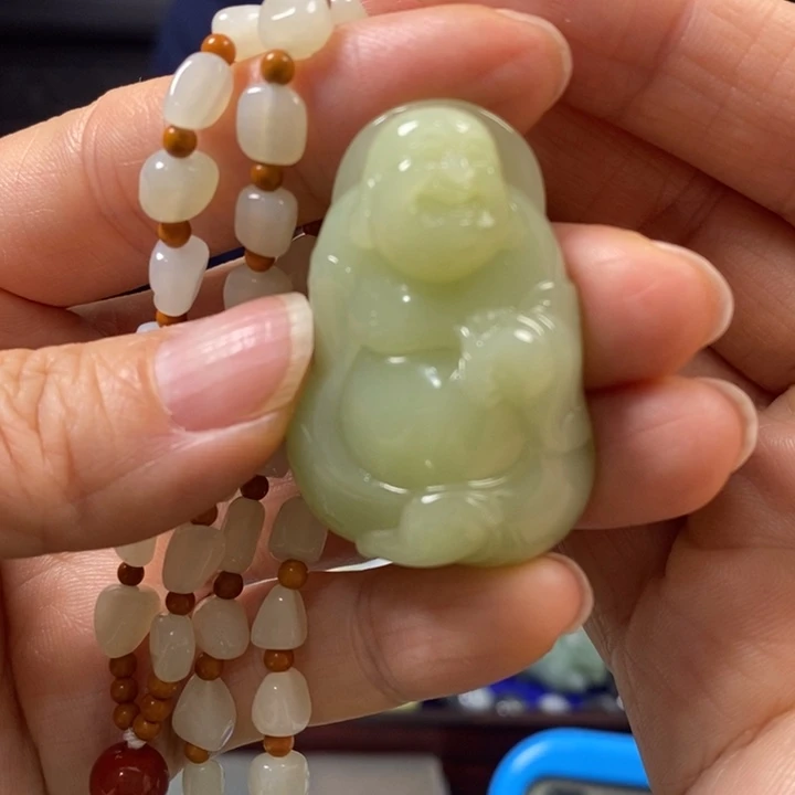 和田玉挂件未镶嵌暖**周