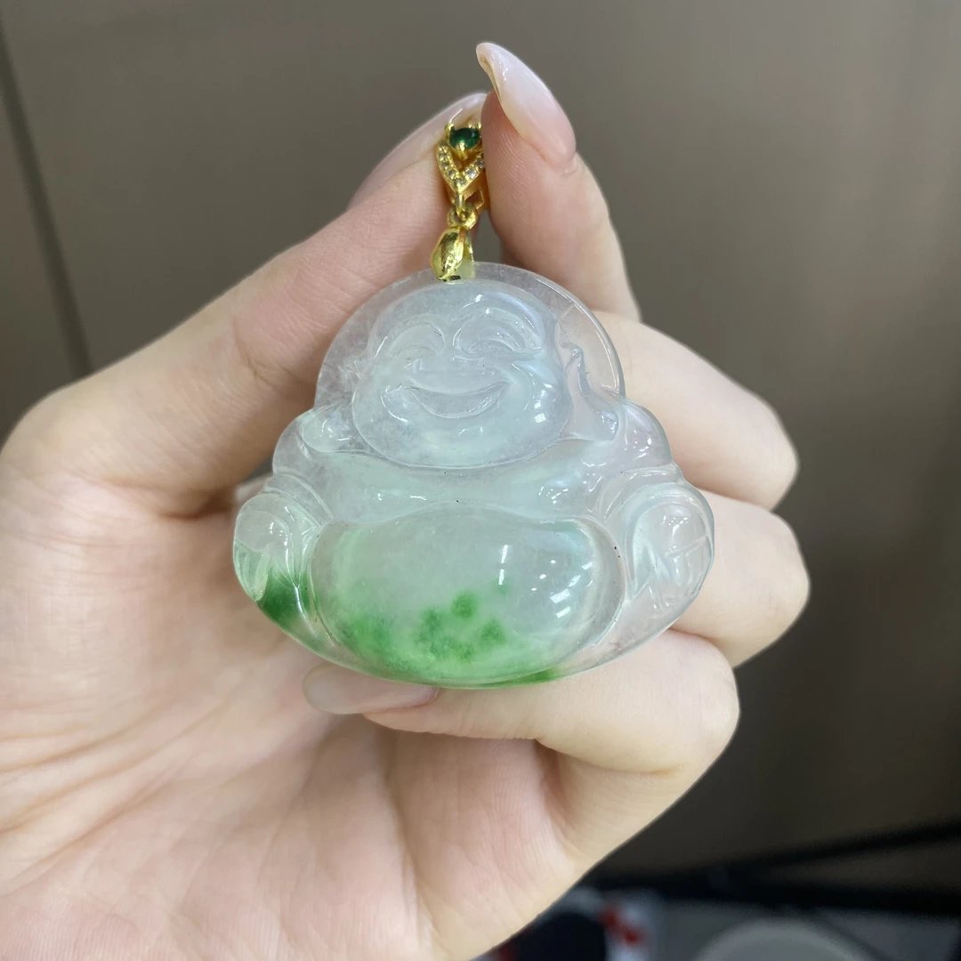 ZN典藏品 绿花佛公时尚精美吊坠美观大气尽显魅力